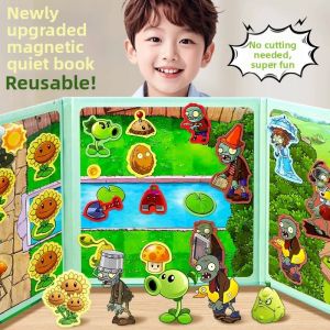 Plant VS Zombies New Quiet Book for Boys Childrens DIY Toys