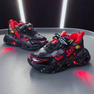 SENMA LED Shoes For Kids Boys Rubber Shoes With Light Korean Shoes Fashion Baby Shoes 1 To 5 Year Old