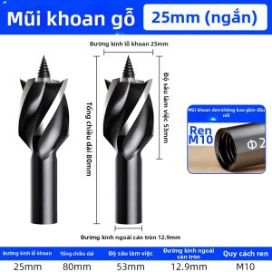 DAIENGONGJU | Mũi Khoan Dài Mở Lỗ Đầu Lục Giác Gỗ và Nhựa