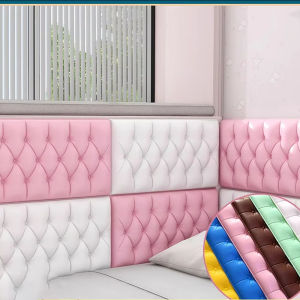 Self-adhesive 3D Wall Sticker Wallpaper Tatami Anti-collision Wall Pad Childrens Bedroom Living Room Soft Foam Pad Home Decor
