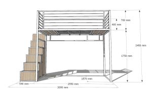 Large loft bed custonize singapore/condo/HDB