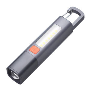 Mini Portable LED Torch with Hook 300LM XPE COB USB Charging
