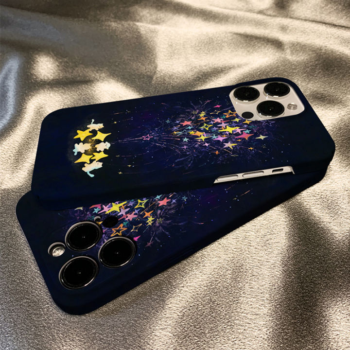 Korean Japanese Style Colorful Star iPhone 16 pro Max Case Apple 16 New Model Simple 15 pro Max High End 15 pro Hard Shell 15 Soft Shell 14 Pro/14/13 Women's Phone Cover