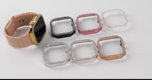 Casing Berlian Tanpa Film untuk Jam Tangan 10 9 8 7 6 Se 46nn 42Mm 41Mm 45Mm 44Mm 40Mm 42Mm 38Mm 49Mm Aksesori Penutup Pelindung Bumper Iwatch Seri 2 3 4 5 1 SE 3/ultra 3