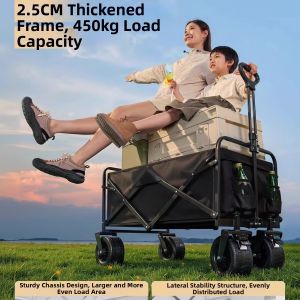 MLZH | Night Market Folding Cart with Elevating Table and Sun Rain Shelter