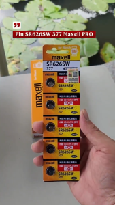 Vỉ 5 viên pin đồng hồ SR626SW Maxell PRO 1.55V SR626 / SR 626 / 626 / 377 Made in Japan