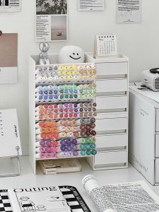 Large Capacity Marker Pen Storage Box Multi-Functional Slanted Insert Pen Holder Desktop Stationery Organizer for Students