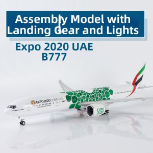 Large With Wheels Lighted Aircraft Model