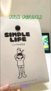 Túi đựng tài liệu A4 gồm 13 ngăn dáng dọc đựng file học tập làm việc bìa dễ thương Simple Life the table nextdoor