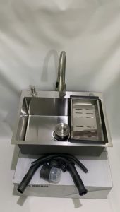 SILVER - Bak cuci piring premium tebal komplit kitchen sink wastafel set Kran Tarik