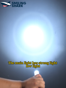 SMILING SHARK SD5373 LEDTorch Light 7Mode White Warm Light Type-c Rechargeable Flashlight With Hide Hook Design Waterproof Outdoor Lighting