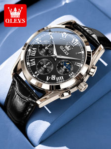 OLEVS | Waterproof Quartz Watch Leather Band