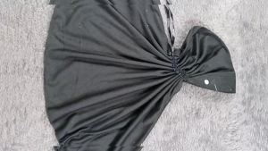 Kerudung instan hitam SD model serut