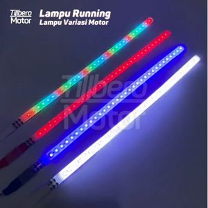 Lampu Running Alis LED 30 CM Warna Warni Motor Mobil / Lampu Flexybel Fleksibel 30 CM RGB