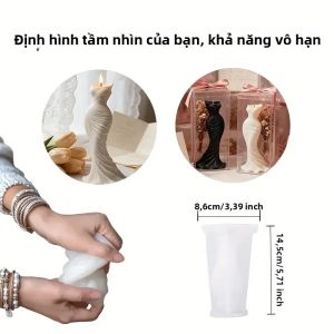 Đầm Đuôi Cá Khuôn Nến Thiết Kế 3D Silicon Dễ Dàng Tháo Khuôn Có Mùi Thơm Trang Trí Đám Cưới Kích Thước 86cm/145cm