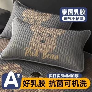 Ice Silk Latex Pillowcase Home Student Dormitory Pillow Core Inner Case Single Pair Cool Sensation Universal Allergy Free