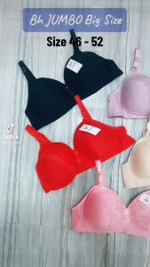 BAYIe - 3 PCS BH / Bra Wanita Cewek JUMBO/BIG SIZE VENNY DD8117 Cup C/D dan Busa Sedang Tanpa Kawat Kaitan 3 Size 46 - 52