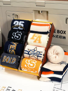 Thickened Fleece Autumn Winter Cotton Sports Socks for Men Youth Mid-calf Basketball Anti-Odor Trendy Mens Socks