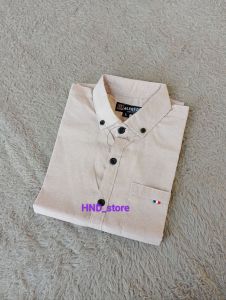 kemeja couple ayah dan anak laki laki warna cream lengan pendek bahan katun oxsford