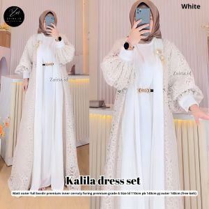 kalila dress set - outer full bordir premium inner ceruty full furing grade A pb 140 free belt