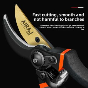 MONLEYTA | Effort-Saving High Carbon Steel Pruning Shears For Branches Fruit Trees Floral Trimming Garden Pruning Scissors Household Use