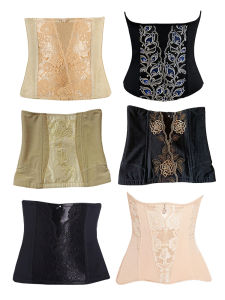 Antonia Luxury Shapewear Waist Trainer Postpartum Belly Slimming Body Wrap Thin Design Fastener Style Floral Embroidery Detail