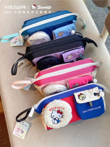 Large Capacity Stationery Storage Bag Hellokitty Sanrio Collaborative Pencil Case Student Supplies Doggy Design Polyester Material