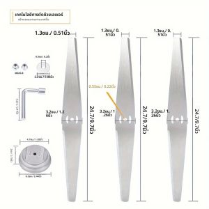 3 ชิ้น 9.7 นิ้ว One-Word ใบมีดตัดหญ้า 5 อุปกรณ์เสริมรูยึด M5Mm ติดตั้งง่าย เหล็กแมงกานีสหนาทนทานการออกแบบสองด้านใช้เหมาะสําหรับ Light Garden Weedingตัดแต่งสวนตัดหญ้า