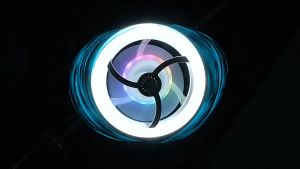 LAOG Ceiling Light with Fan LED Remote Control Three Color Wind Regulation Aromatherapy Fan