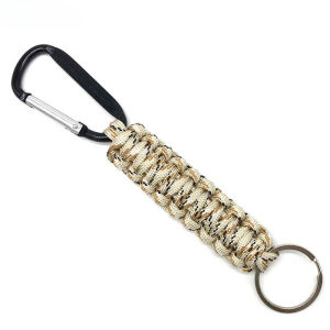 Survival Parachute Rope Climbing Buckle Keychain Seven-core Parachute Rope Hand-woven Keychain Outdoor Hiking Camping Picnic