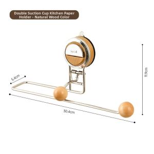 LUTUMEI | Suction Cup No-Drilling Kitchen Paper Towel Rack