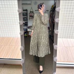 Alesha NEW SET LONG TUNIK PLISKET // SETELAN TUNIK WANITA KEKINIAN BUSUI TERLARIS