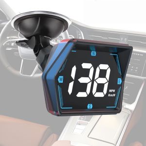 Racing GPS HUD Speedometer Heads-Up Digital Display Guage SpeedCompassOverspeed Alarm with Rotary Suction Cup Holder USB Power