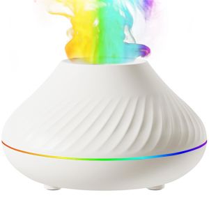 เครื่องบำบัดด้วยน้ำมันหอมระเหยพร้อมน้ำมันหอมระเหยไฟหลากสีสันสามารถเพิ่มได้ดิฟฟิวเซอร์ปรับอากาศอโรมาเธอราพีสำหรับบ้านสำนักงานหรือโยคะ