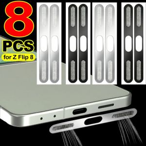 8Pcs Metal Speaker Mesh For Samsung Galaxy Z Flip 8 Anti Dust Cover Set Phone Charging Port Speaker Dust Protector Cap Kit