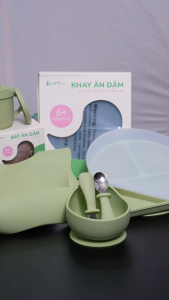 Combo ăn dặm Bé Tự Lập Lumicare - Set 5 món - Hồng