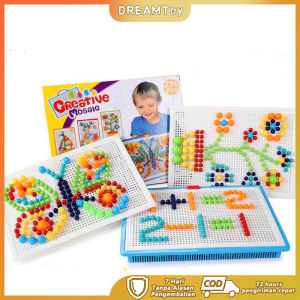 DREAMToy Mosaic 3D 296 Pcs Jamur Colourful Edukasi Puzzle Jamur Creative Anak Kreatif
