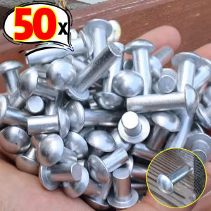 50 cái đinh tán nhôm cứng bán mái vòm đầu tròn Bộ gõ đinh tán tự cắm đinh vít bảng tường ốc vít phần cứng