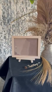 Bingkai Foto Kayu 6R 15x20cm + Standing Frame