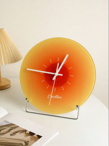 Sunset Theme Creative Simple Glass Clock