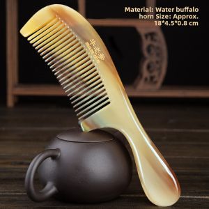 NIULAODIE | Ladys Long Hair Scalp Massage Ox Horn Comb