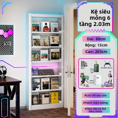 DIBIOU | Giá Sách Treo Tường Gắn Narrow Thép Mỏng