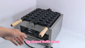 HEJI Commercial Electric Egg Bubble Waffle Maker 1800W Egg Waffle Maker Bubble Egg Waffle in 5 Minutes Rotated Non-Stick Dessert Cake Machine