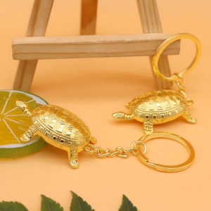 【Y2E2noa】 Money Turtle Keychain Lucky Alloy Keyring Wealth Attracting Golden Tortoise Key Chain Decorative Solid Color Metal Key Pendant