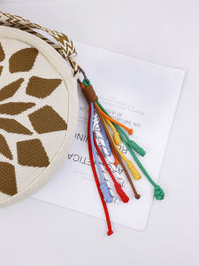 DGENIUS สีสันเชือกถักกระเป๋าจี้พวงกุญแจ Creative Niche Design Statement แขวนผนังอุปกรณ์เสริมสําหรับกระเป๋า