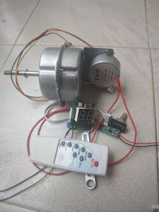 Đầu quạt BLDC không chổi than mới 12-24v tuốc năng điện điều khiển từ xa 20 cấp độ gió.