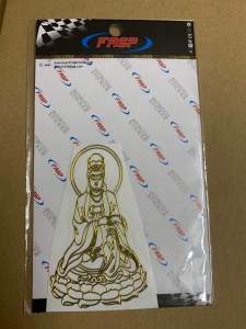 Tem nổi dán hình Phật mạ vàng hàng nhập Thái Lan chất lượng cao dành trang trí cho tất cả các loại xe hoặc dán sau ốp lưng điện thoại ngang 4cm cao 6cm tem nổi màu sắc rất đẹp và bền giá bán cực tốt bán lẻ như bán sỉ