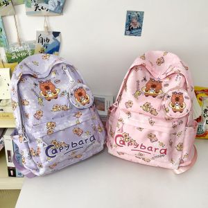 2025 New Large Capacity Backpack for Girls Primary School Students Lightweight Cute Childrens Double Shoulder Bag School Bag