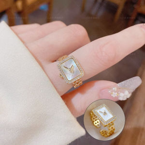 Đồng Hồ Đeo Tay Nữ Mini Ring Watch Có Thể Điều Chỉnh Hình Vuông Cổ Điển Cao Cấp Mới 2025 Đồng Hồ Đeo Tay Thời Trang Nước Biển Chống Thấm Nước