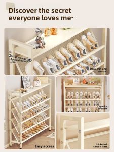 ZHUANJIAO | Ultra-Thin Multi-Layer Space-Saving Small Shoe Rack